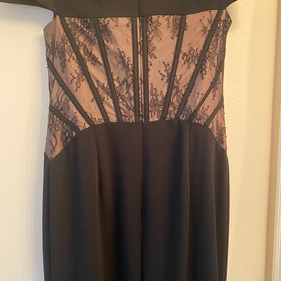 BCBG! Dress Gown Prom Formal Gala Long Black - Picture 6 of 8